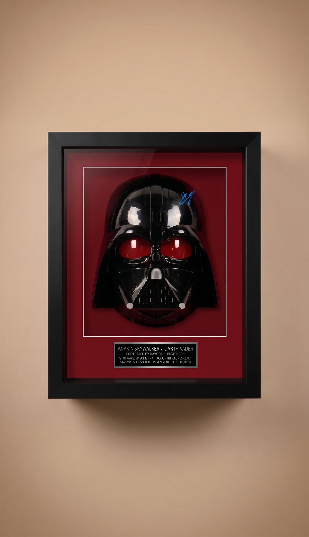 Máscara de Darth Vader Autografiada por Hayden Christensen . Certificado PSA/DNA