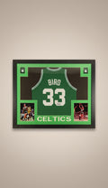 Jersey Autografiado de Larry Bird. Boston Celtics #33, Enmarcado con Certificación JSA