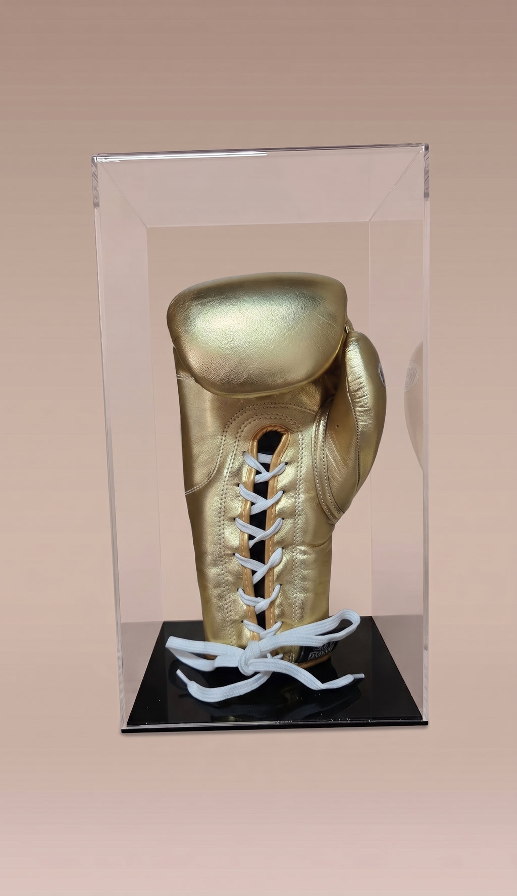 Guante de Boxeo Dorado Autografiado por Saúl "Canelo" Álvarez. No Boxing No Life. Certificado Beckett.