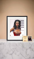 Foto Autografiada Lynda Carter. Wonder Woman (1976). Amazon Princesa 8x10. Certificado COA
