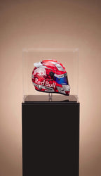 Minicasco Escala 1:2 Autografiado. Checo Pérez. Red Bull Racing F1. Certificado Beckett Witness