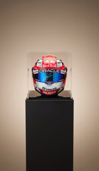 Minicasco Escala 1:2 Autografiado. Checo Pérez. Red Bull Racing F1. Certificado Beckett Witness